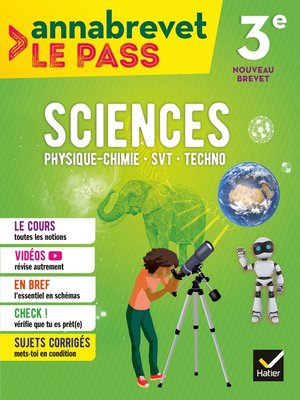 cover image of Annabrevet Le Pass--Sciences 3e